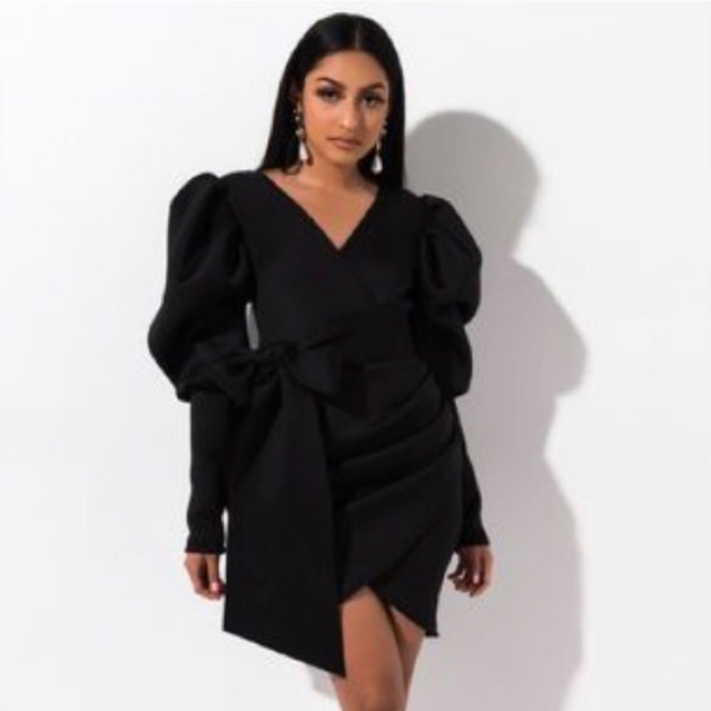 Puffy Sleeve Dress